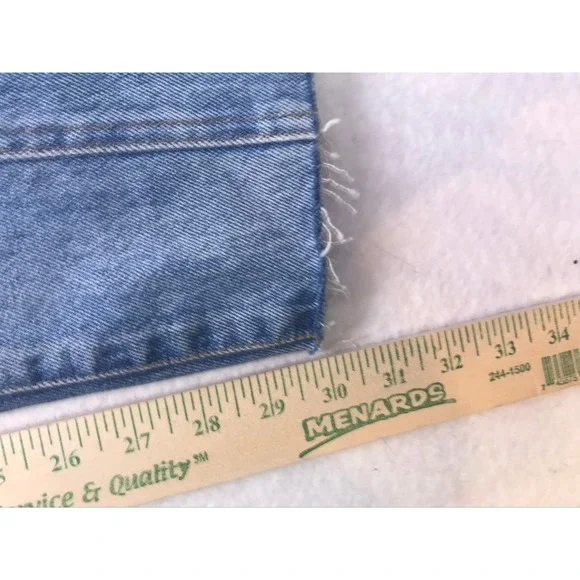 Nasty Gal High Waisted Straight Leg Jeans Blue Front Seam Raw Hem Size 2 25W - Picture 6 of 13